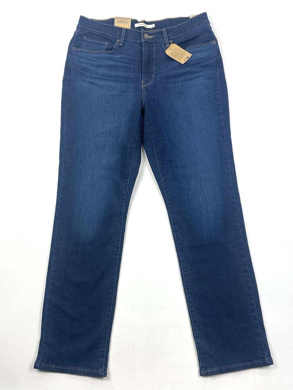 Levis Classic Straight Womens 10 30x30 Blue Jeans Mid Rise Stretch 392500061